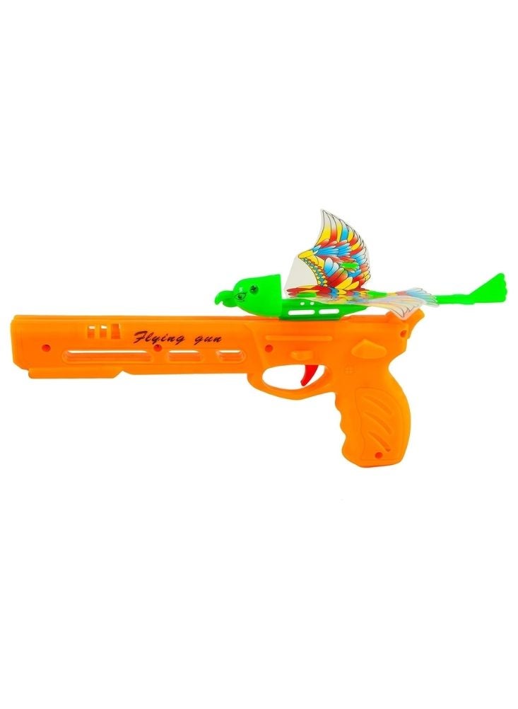 بريميم مسدس لعبة طائر طائر بأجنحة طائرة شراعية - لعبة إطلاق يدوية تعمل بالهواء مع طائرة طائر ملونة، لعبة طيران خارجية ممتعة للأطفال - Image 2